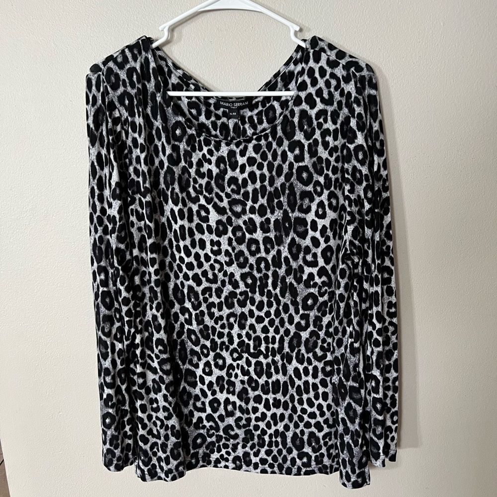 Mario Serrani Snow Leopard Print Tunic - Picture 4 of 9